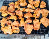 Hình bước làm 4 của món Vú bò ướp sa tế nướng than