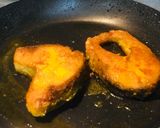 A picture of step 2 of Radhuni Katla/Rui or Bengal Carpe in the Wild Celery Seeds Curry.