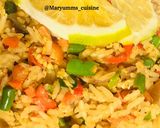 A picture of step 4 of Chinese fried rice.