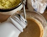 Une image de l'étape 3 de Gaufres salées de courgettes à la farine complète Omie, au chèvre et aux lardons fumés.