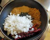 A picture of step 1 of Mixed Vegetables Kolhapuri.