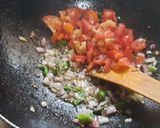 A picture of step 7 of Jowar Bhakri and pithla.