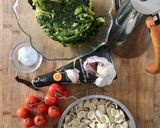 A picture of step 1 of Orecchiette with Broccoli Rabe and Cherry Tomatoes.
