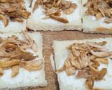 A picture of step 1 of Tikka fried sandwich.