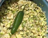 A picture of step 5 of Calabacitas con Elote.