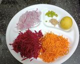 A picture of step 1 of Beetroot - Carrot Lachcha Pakora.
