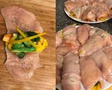 Foto del paso 5 de la receta: Rollos de pollo gratinados 🥦🥕🧀