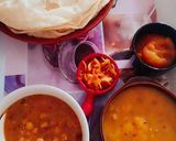 A picture of step 6 of Halwa, Puri, aloo tarkari & chane ki tarkari.