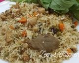 A picture of step 3 of Chicken Zeera Fried Rice.