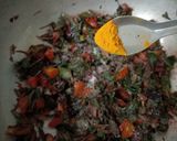 A picture of step 4 of Lal saag sabji.