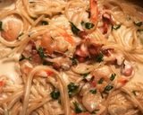Garnélás spagetti recept fázis 4 fotója