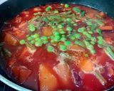A picture of step 2 of Beetroot and Mixed Vegetables Stew.