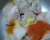 A picture of step 1 of Fish biryani.