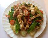 Hình bước làm 5 của món Mì gói xào thập cẩm