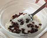 A picture of step 3 of Coconut Raisin Cookies.