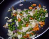 A picture of step 2 of Chilli garlic fried Rice.