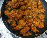 A picture of step 4 of Veg manchurian.