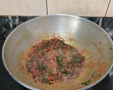 A picture of step 7 of FETA CHEESE DRY CURRY with METHI LEAVES.