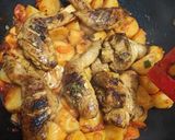 A picture of step 4 of One pot chicken potatoes dish.