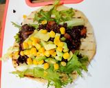 A picture of step 9 of Mexican Fajitas with Black Rice and Beans.