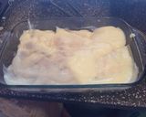 A picture of step 9 of Mixed Meat, Ham, and Cheese Lasagna.