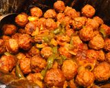 A picture of step 6 of Crockpot Chili Meatballs.