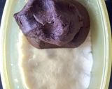 A picture of step 3 of Halwai style TWO LAYER CHOCOLATE BURFI.