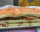 Foto del paso 4 de la receta: Sándwich 🥪 vegetal con salmón ahumado 🐟
