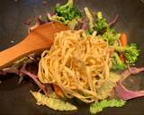 Easy homemade stir fry honey and soy egg noodles with mushrooms recipe step 3 photo