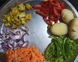 A picture of step 1 of Veg Frankie.