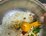 A picture of step 3 of Sabudana mixture/Sago mixture.