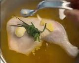 A picture of step 2 of Hainanese Chicken with Yellow Rice.