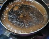 A picture of step 2 of Saunth or imli chutney(from leftover gulab jamun syrup).