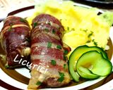Pas rețetă Rulouri de pui cu cașcaval învelite în bacon 4 fotografie