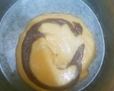 A picture of step 12 of Zebra bread pudding.