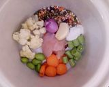 Foto langkah ke 1 dari resep MP-ASI 6+ TIM Multigrain Kembang kol Ayam (Baby Aqilla).
