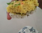 A picture of step 7 of Sandwich Dhokla (without curd).