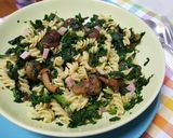 Foto del paso 2 de la receta Pasta con champiñones y espinacas