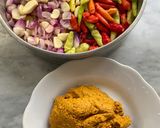 A picture of step 1 of Beef Rendang.