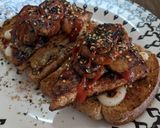 Foto do passo 4 de Sanduíche aberto de tofu com tomate e cogumelos