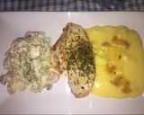 Foto del paso 7 de la receta: Pollo al Orégano con Puré a los Tres Quesos y Ensalada de Brócoli