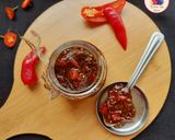 A picture of step 6 of Red Chilli Pickle.