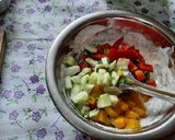 A picture of step 8 of Russian salad.