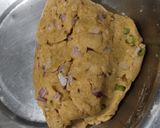 A picture of step 2 of Sindhi breakfast koki.