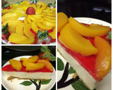 Foto del paso 6 de la receta: Pastel de queso con duraznos y fresas
