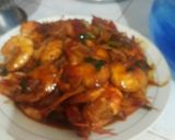 Foto langkah ke 3 dari resep Tumis udang pedas manis.