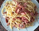 Foto del paso 3 de la receta: Pasta a la Carbonara con salchichas