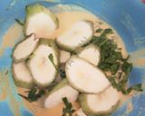 A picture of step 3 of Raw Banana Palak Fritters(Jain Food).