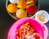 A picture of step 2 of Peanuts chaat.