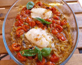 Foto del paso 5 de la receta: Bacalao al horno con cherrys, cebolla, aceitunas y anchoas